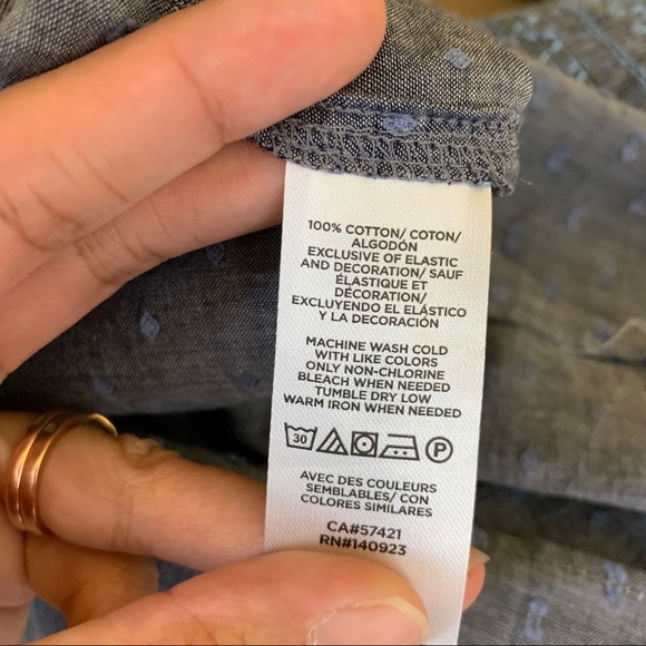 LOFT Off Shoulder Chambray Top - Picture 6 of 7